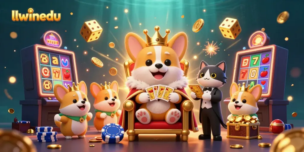 Activate your luck at llwinedu with corgi royalty amidst a jackpot explosion of casino excitement.