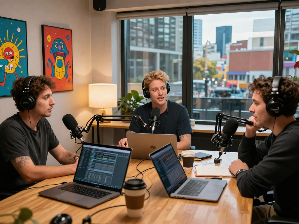 Engaging podcast recording with Brit Morin discussing innovation in rokok 88.