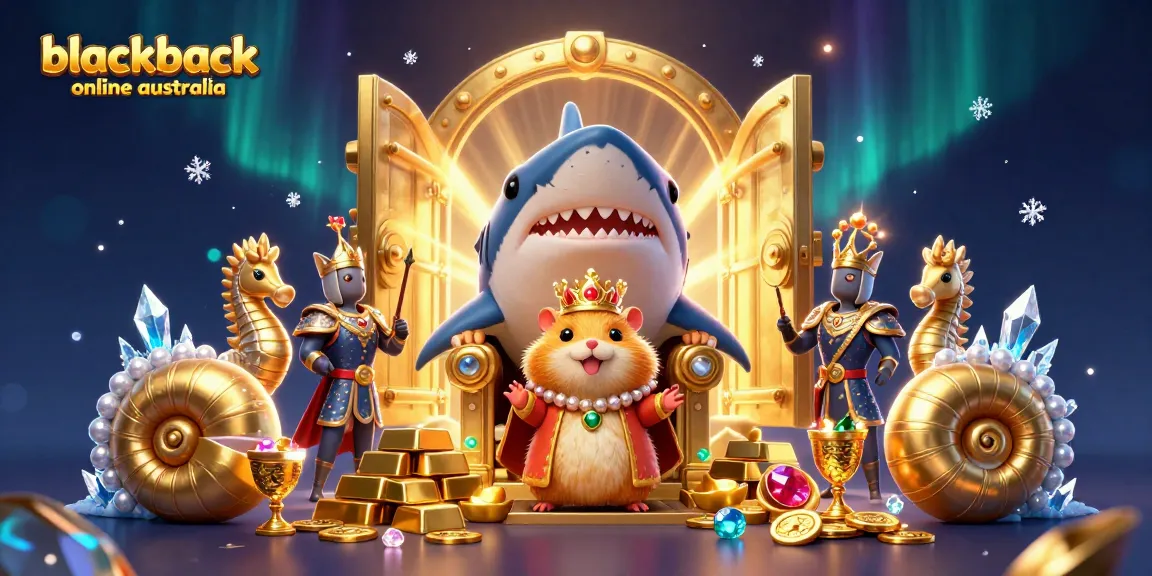 Experience thrilling blackjack online Australia with a fierce golden hamster king and treasure elements.