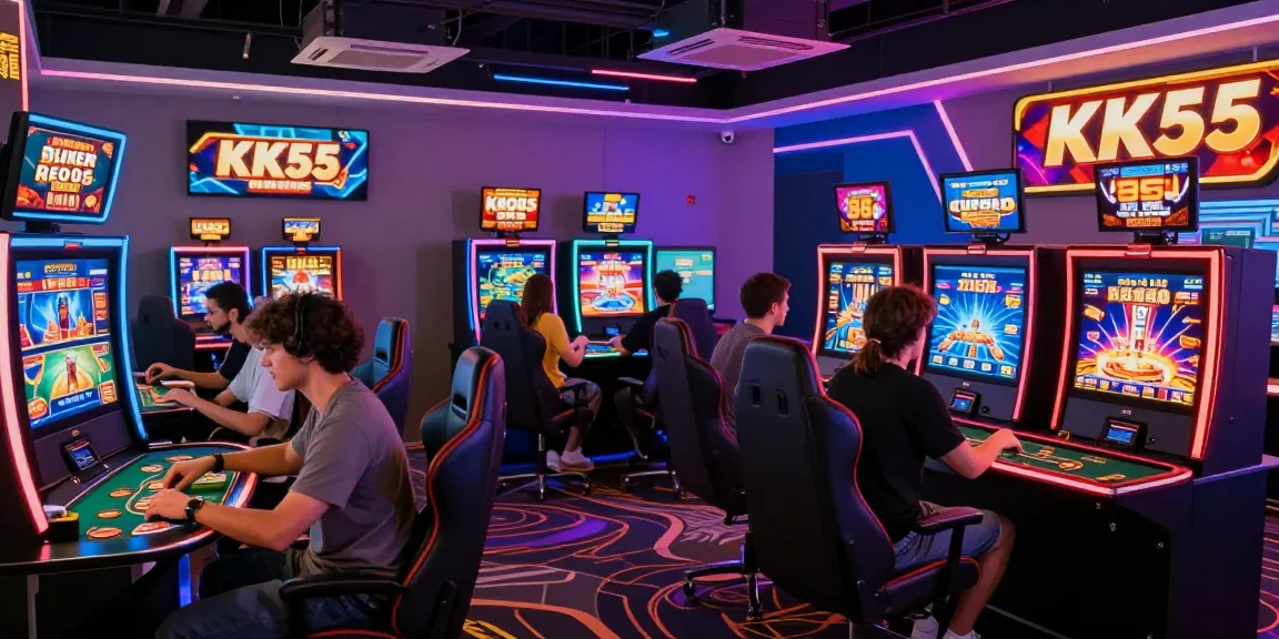Engaging gaming scene showcasing players enjoying KK55 with vibrant visuals.