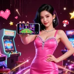 Win at FUN88 with thrilling live dealer games showcased by a confident Asian woman.