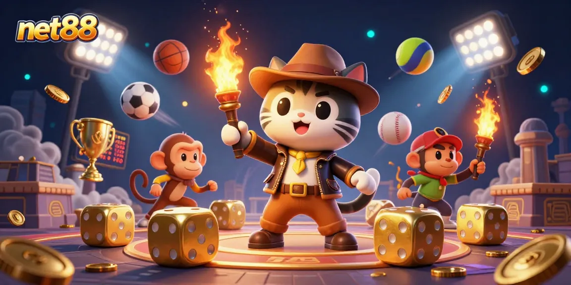 Experience thrilling gameplay at net88 with dynamic sports elements and a treasure hunt theme.