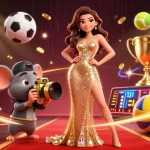 Bet on sports with excitement at au88a, featuring dynamic sports elements and a glamorous atmosphere.